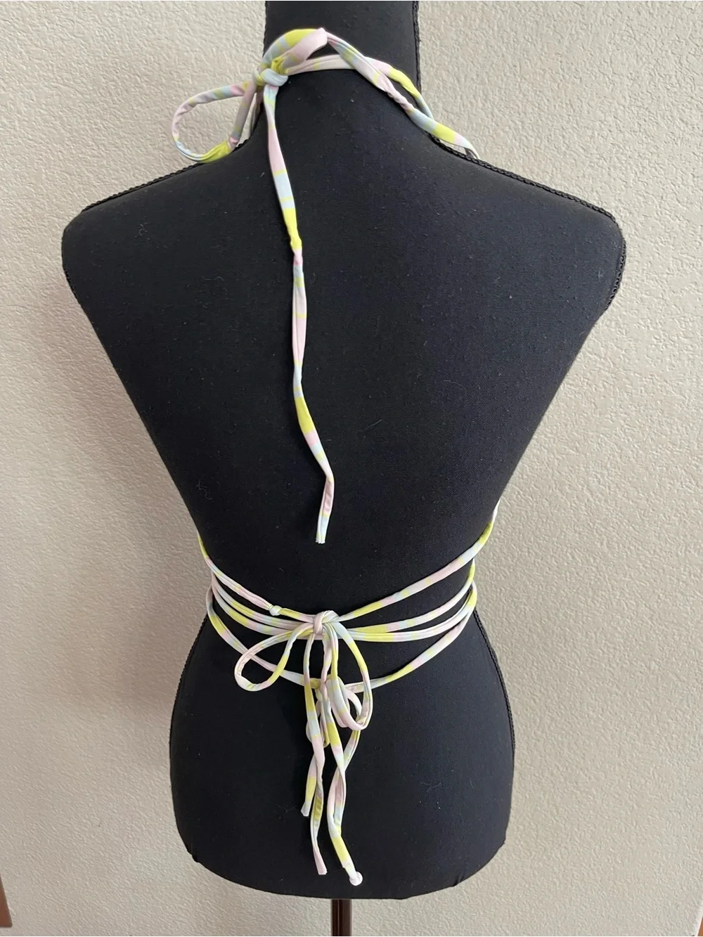Frankie’s Bikinis bikini top with metal heart size large